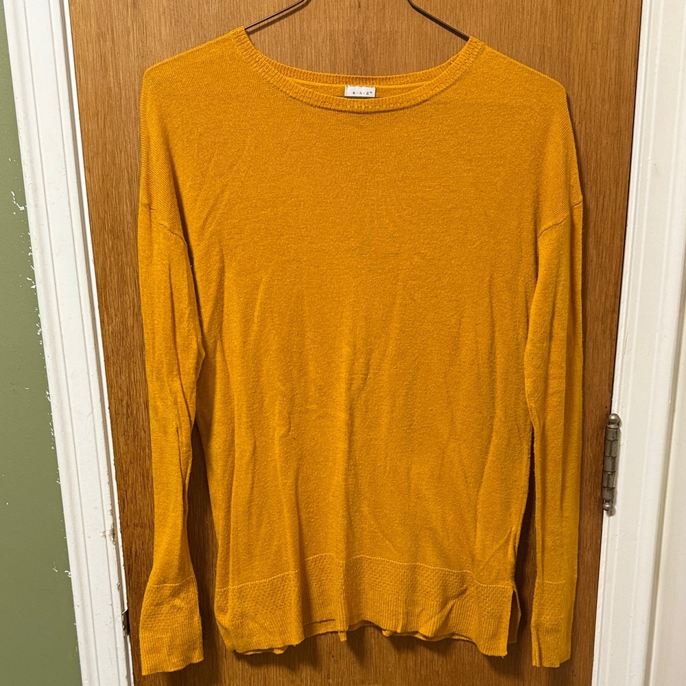 Women's Mustard Crew Neck Sweater